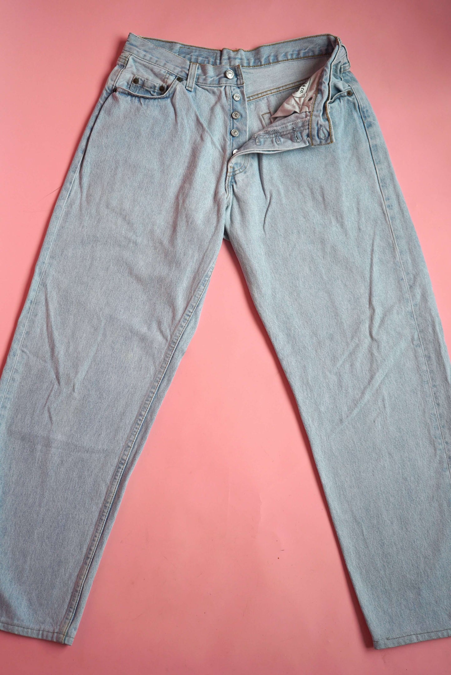Baggy Levis Jeans Wide Leg Light Blue W33-34