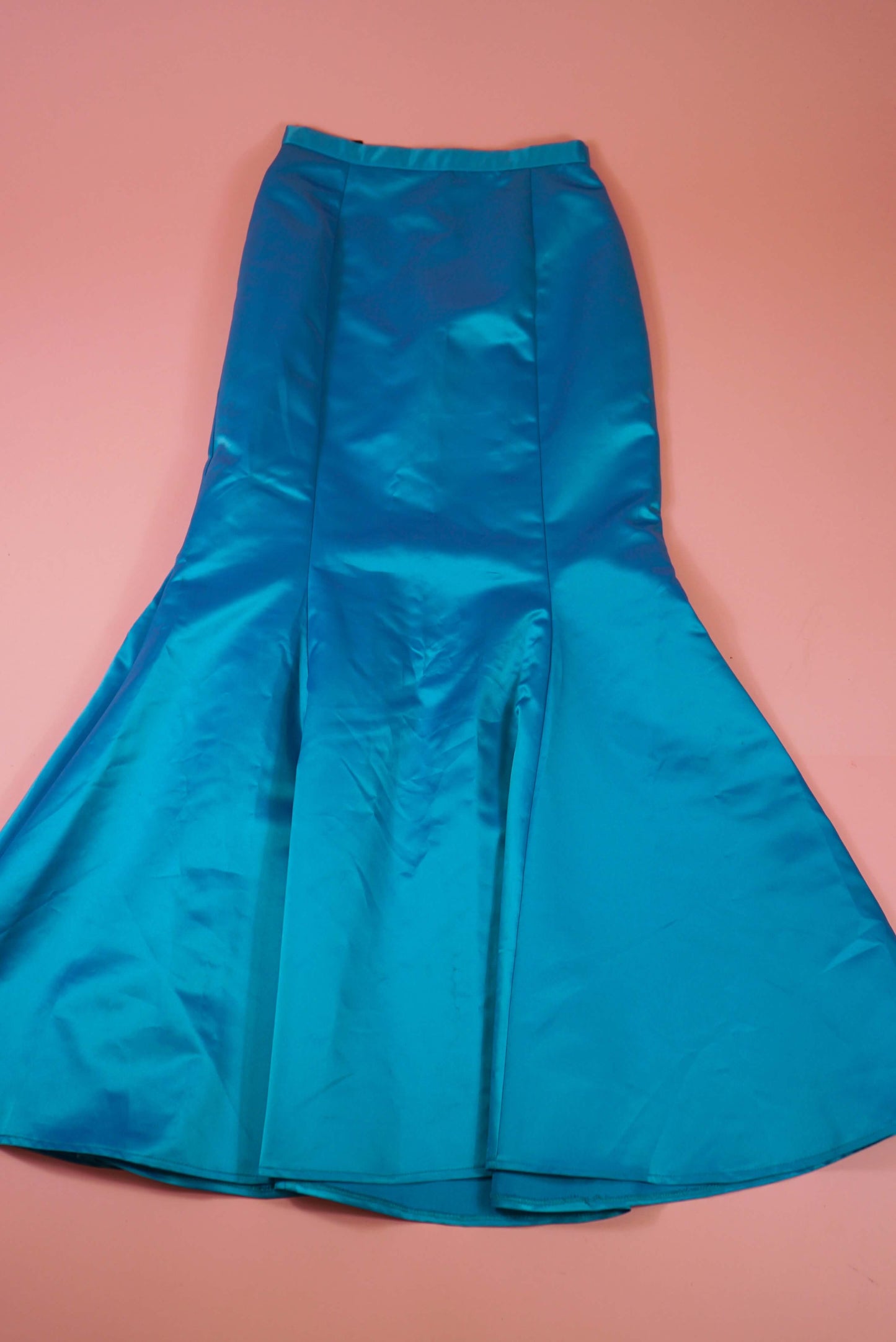 Long Mermaid Skirt Vintage Blue Fish Tail Maxi Skirt Size XS W24-25 / UK Size 6/ EU 34