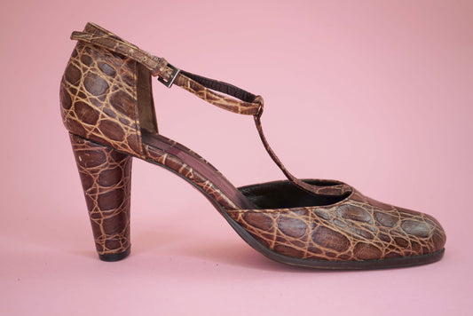 Ladies Buckle Pump New Dress Block Heel T-Strap Patent Leather Mary Jane  Sandals | eBay
