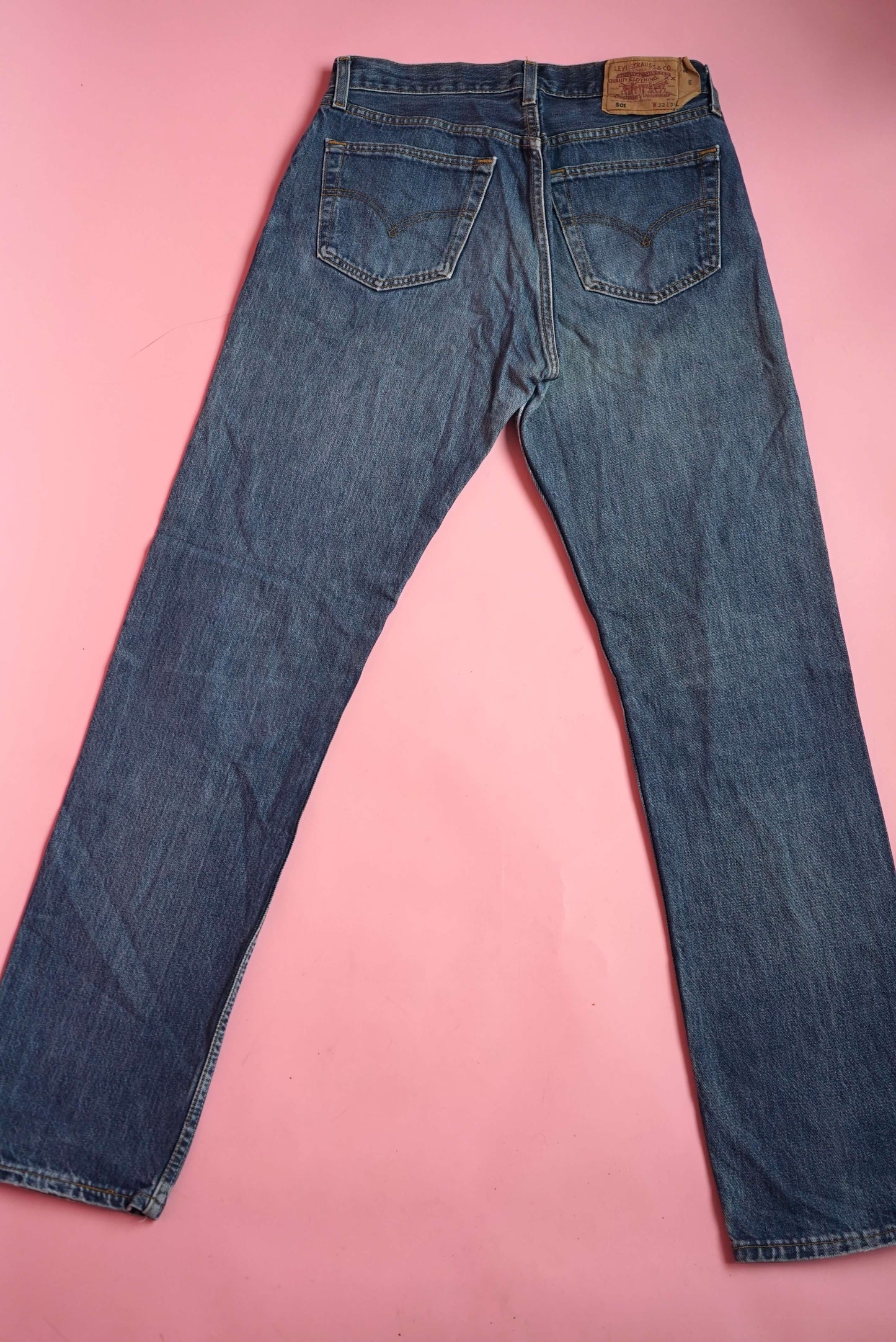 Vintage Levis 501 Jeans Medium Blue Faded W31-32 | Made in UK