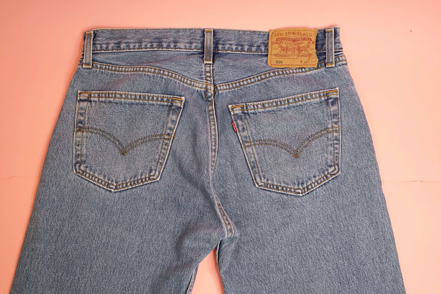 Vintage Levis 501 Jeans W31-32 Medium Blue | Made In UK