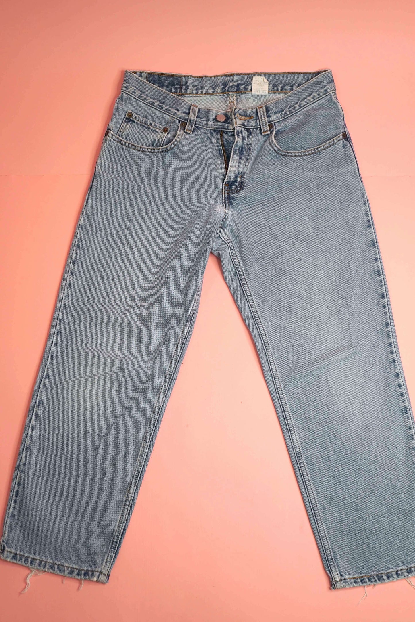Vintage Levis 550 Husky Jeans W29-30 Ankle Length Relaxed Fit Light Blue