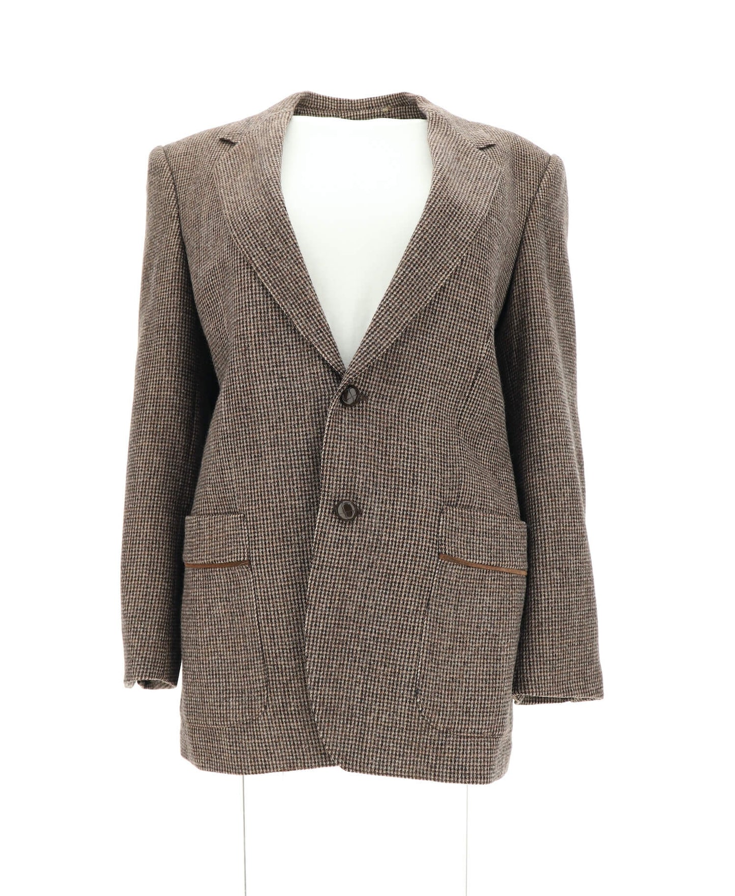 Brown Tweed Check Vintage Blazer