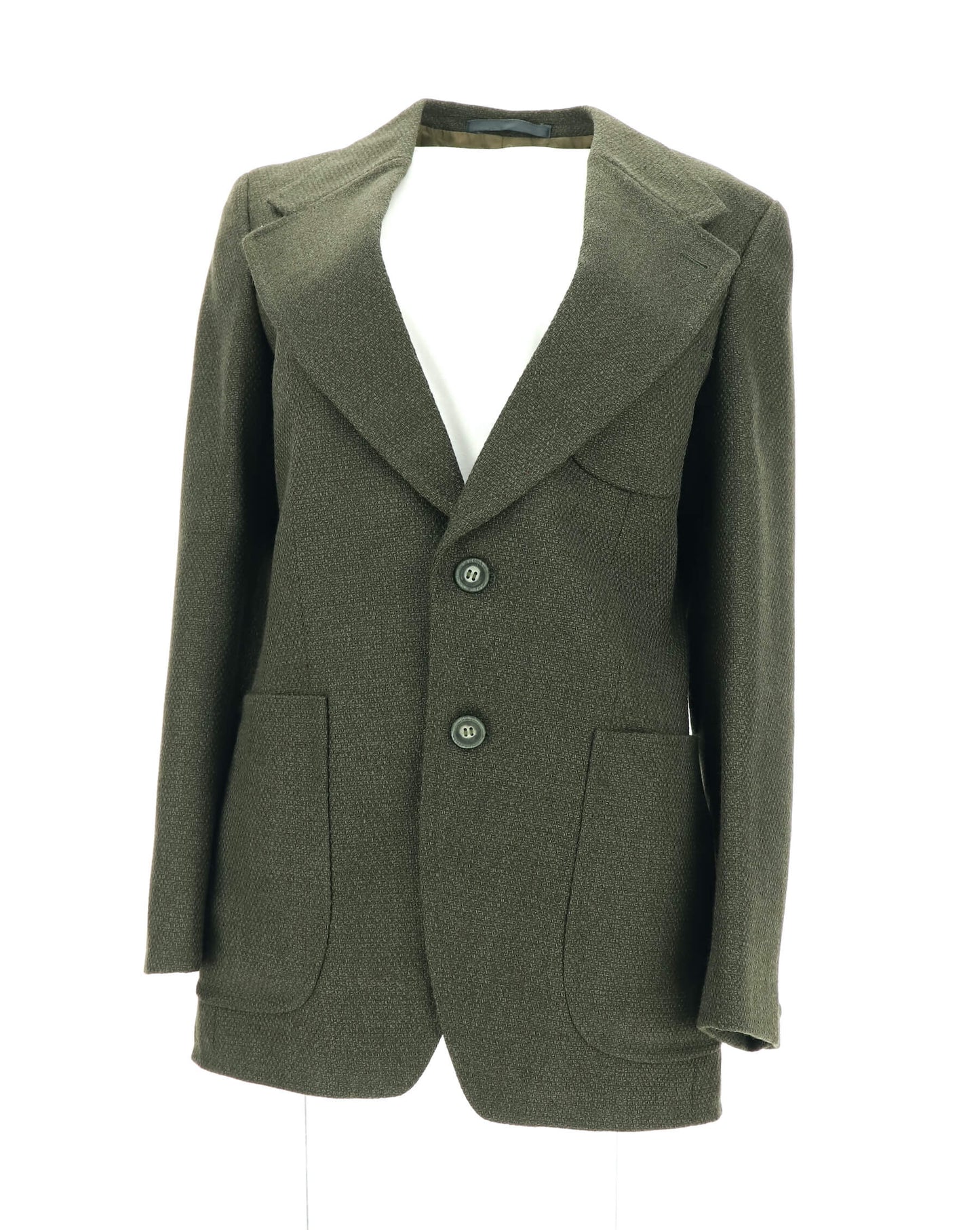 Dark Olive Green Vintage Wool Blazer