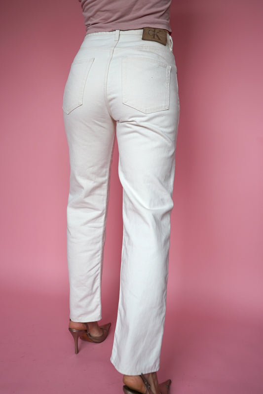 Ivory Calvin Klein Vintage Jeans Size 10-12