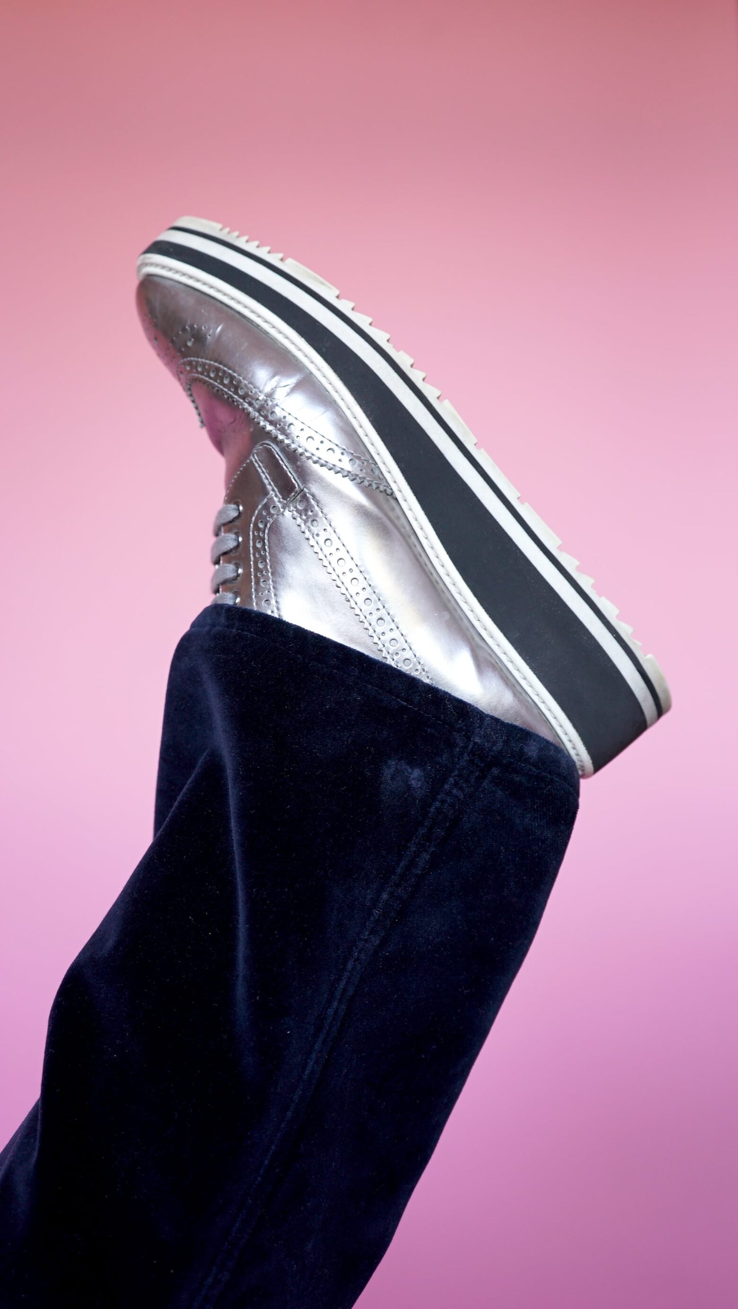 Prada Monkstrap Silver Leather Shoes Size 6.5