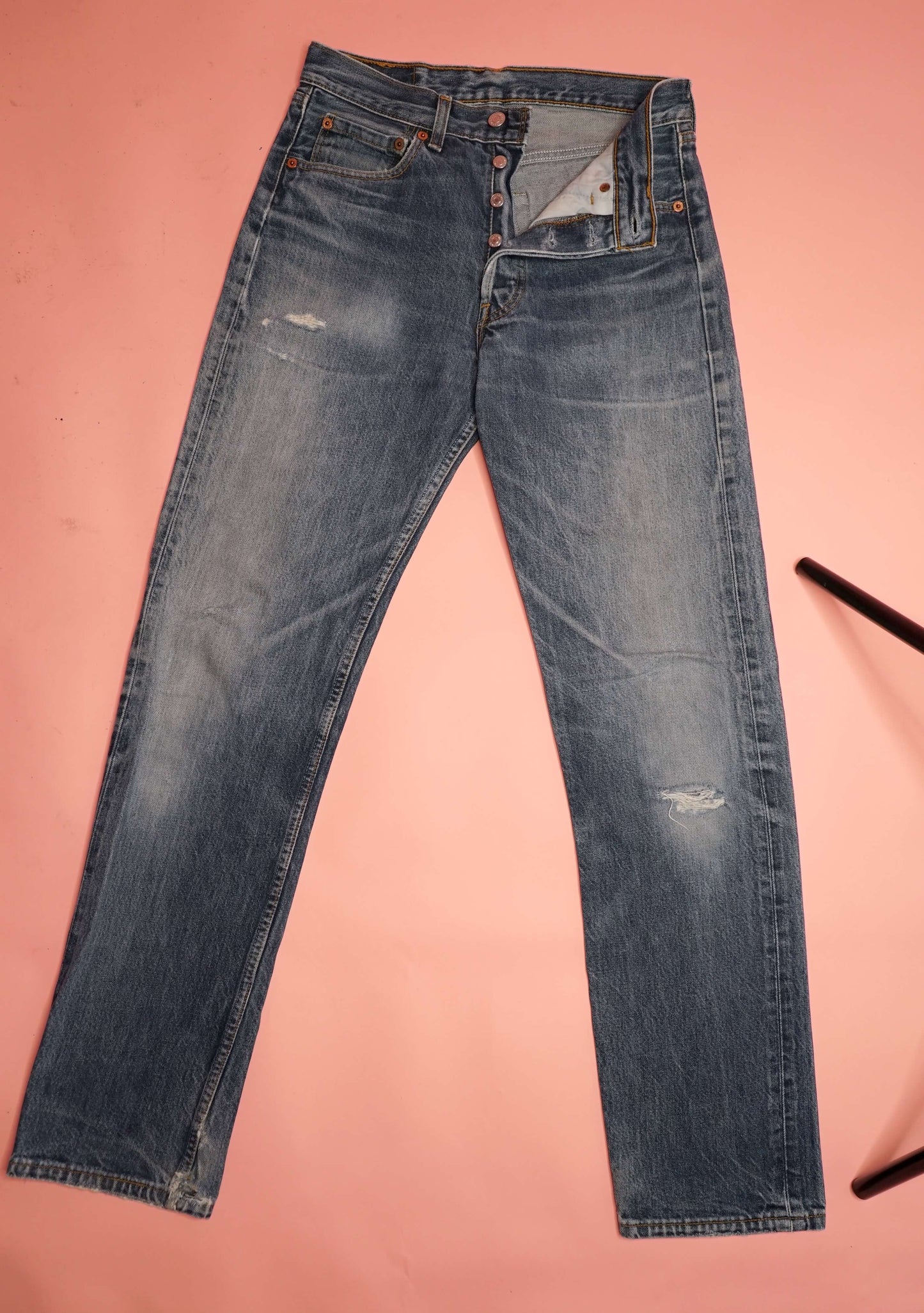 Vintage Women's Levi's 501 Jeans Dark Blue W29-30 | Made in UK