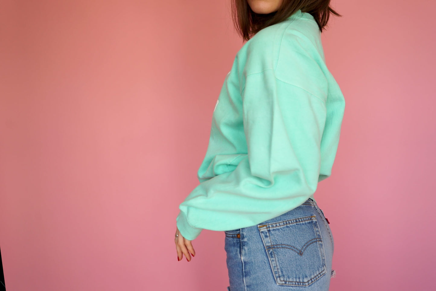 Vintage NewPort Mint Pastel Sweatshirt Size L
