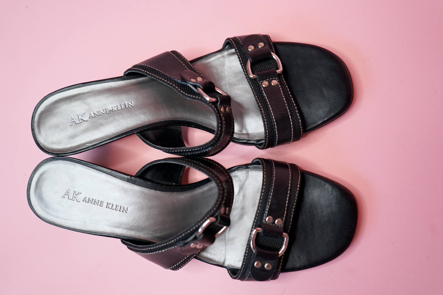 Anne Klein Strappy Mule Sandals Size 6/39.5