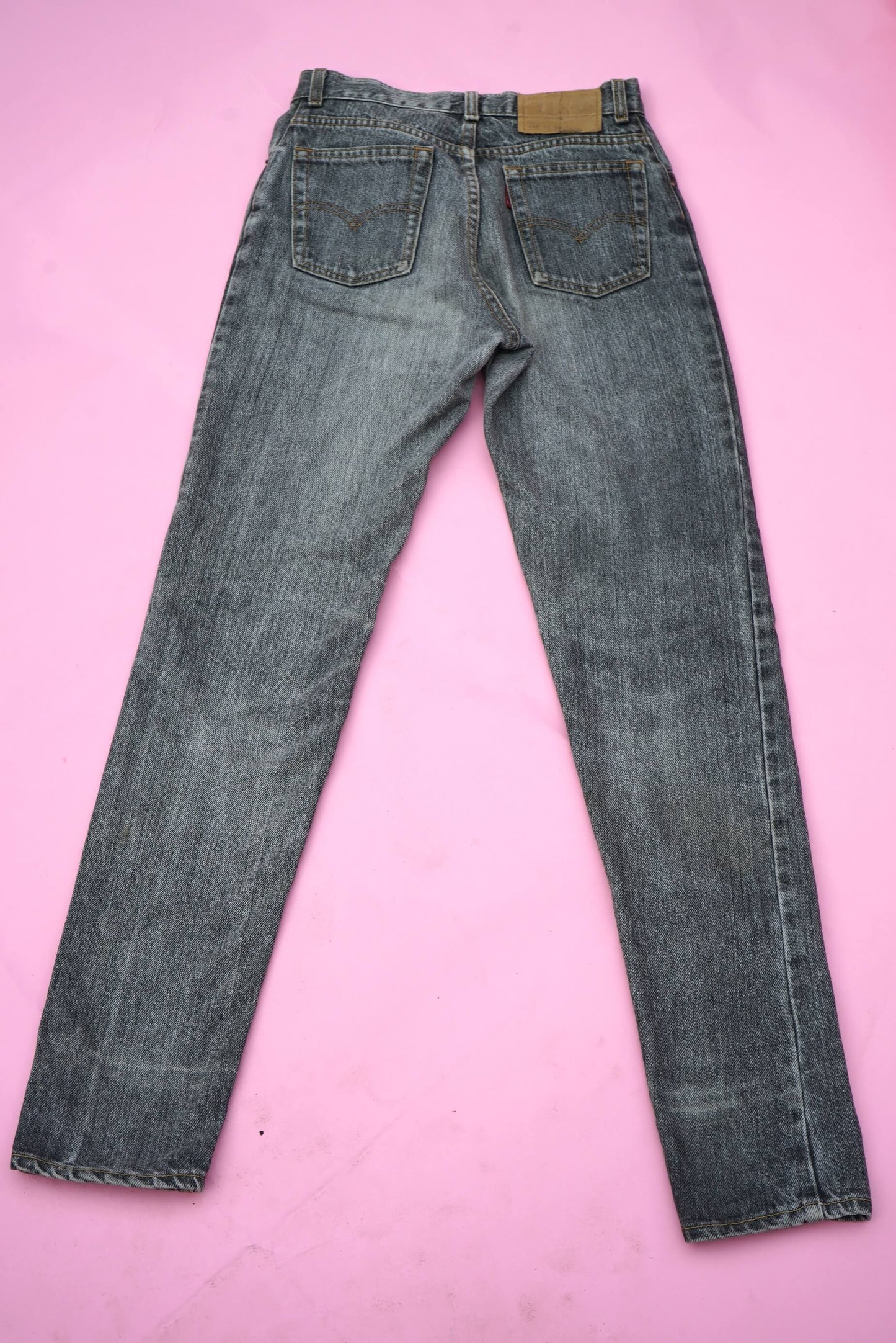 Vintage Grey Acid Wash Levi's 522 High Waisted Jeans Size XS