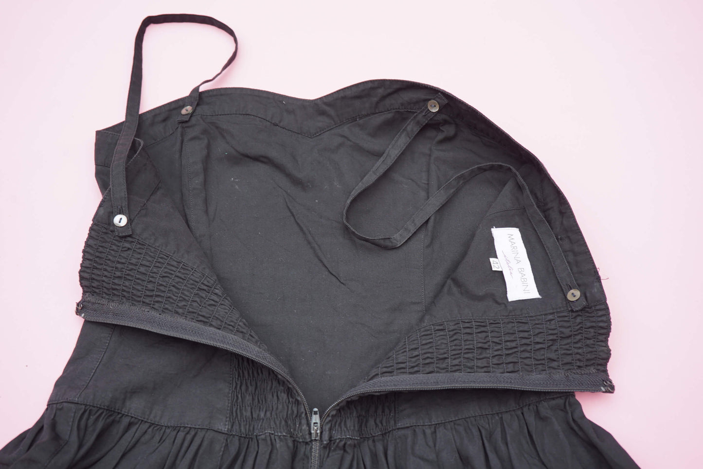 Vintage 90s Little Black Dress 100% Cotton Size S-M